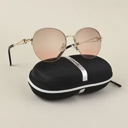 IDOR Unisex Round Sunglasses with UV Protected Lens IDOR-941-GRDORG-58