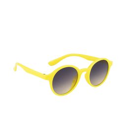 YK Unisex Kids Grey Lens & Yellow Round Sunglasses With UV Protected Lens-image-59