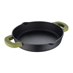Bergner Elements Pre-Seasoned Cast Iron 24 cm Olive Green Induction Bottom Baking Pan-7