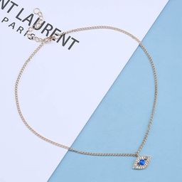 Pinapes Gold-Plated Evil Eye Pendant Necklace-image-25