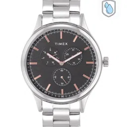 Timex Men Brass Dial & Bracelet Style Straps Analogue Multi Function Watch TWEG184SMU08-58