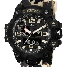 V2A Men Black Dial & Brown Analogue and Digital Multi Function Watch  V2A-1545MC-Khaki-47