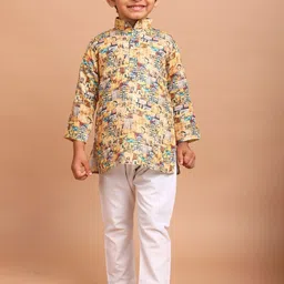 SHIWAM ETHNIX Boys Abstract Printed Regular Kurta with Pyjamas-39
