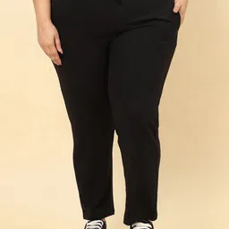 UnaOne Women Plus Size Cotton Track Pants-image-15