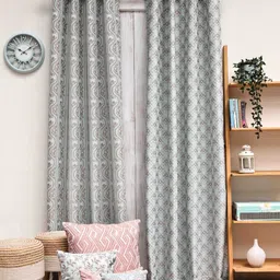 Ariana Blue Set of 2 Embroidered Window Curtain-image-12