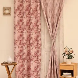 Ariana Maroon Set of 2 Ethnic Motifs Window Curtain-image-14