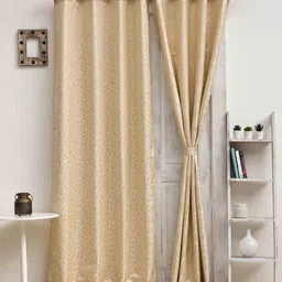 Ariana Beige Set of 2 Room Darkening Window Curtain-20