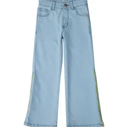 Gini and Jony Girls Bootcut Mid-Rise Clean Look Zip Slit Jeans-image-2