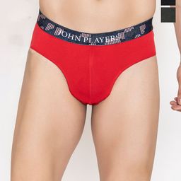 John Players Pack Of 3 Mid-Rise Rash-Free Basic Briefs  COMBOJP28S-41