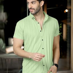 Metronaut Self Design Spread Collar Shirt-image-71