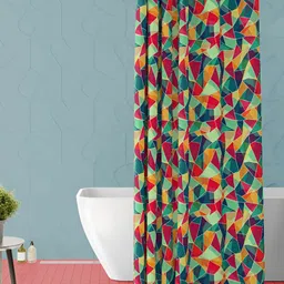 ArtzFolio Red & Green Printed Waterproof Shower Curtains-image-92