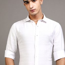HIGHLANDER Men Slim Fit Opaque Casual Shirt-image-80