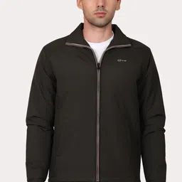 Spirit Men Mock Collar Solid Casual Tailored Jacket-image-31