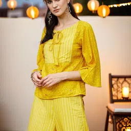 Pannkh Women Ethnic Printed Kimono Sleeve Top-picture-10