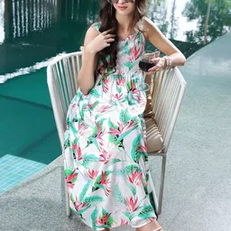 Sera Women Floral Print Fit & Flare Midi Dress-picture-37