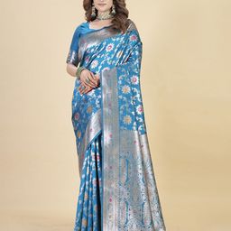 Vintro Woven Design Zari Banarasi Saree-image-88