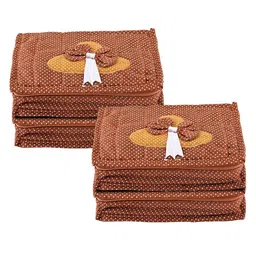 Kuber Industries Brown 4 Pieces Printed Jewellery Organisers-49