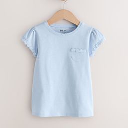 NEXT Kids Girls Puff Sleeve Pure Cotton Top-picture-21
