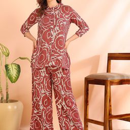 HIVA TRENDZ Printed Shirt & Palazzos-image-92