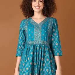 V-Mart Women Ethnic Motifs Printed V-neck Tunic-image-92