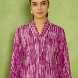 Anouk Abstract Printed V-Neck Straight Kurta-image-53