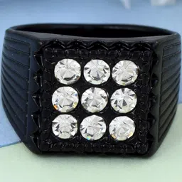 Missmister Unisex Black Ring-13