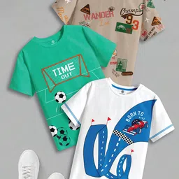 CODEZ Boys 3 Pure Cotton T-shirt-image-70