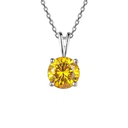 GenZcomplex Silver-Plated Yellow Pendant-22