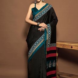 Anouk Rustic Printed Bhagalpuri Saree-image-47