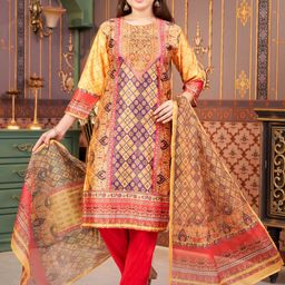 BAESD Girls Printed Regular Kurta with Palazzos & With Dupatta-picture-5