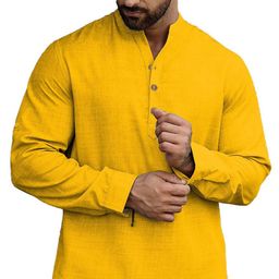 APEKTRA Men Mandarin Collar Kurta-image-56