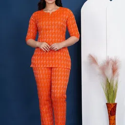 AYUSH TEXTILES Women Printed Night suit-image-70