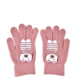 SHOP FRENZY Unisex Kids Patterned Acrylic Winter Gloves-5
