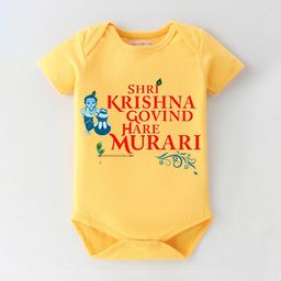 BLUSHES Infants Janmashtami Printed Pure Cotton Bodysuit-image-72
