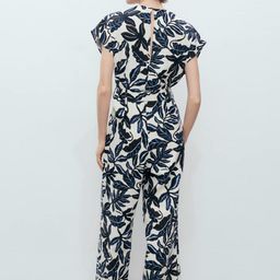 MANGO Printed Wrap Basic Jumpsuit with Belt image 5