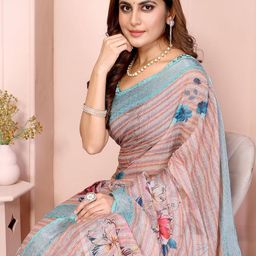 JYA Cotton Linen Celebrity Ethnic Saree For Women-image-64