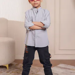 Stuffie Land Boys Classic Striped Casual Shirt-85