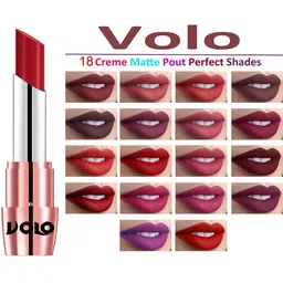 VOLO Set Of 3 Creme Matte Lipstick 3.5g Each - Peach 632-Light Peach 633-Orange 649 image 4