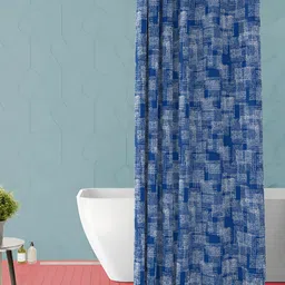 ArtzFolio Blue Printed Waterproof Shower Curtain-image-98