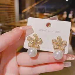 ONUYX Gold-Plated Zircon Drop Earrings-58