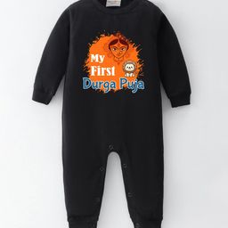 BLUSHES Infants Durga Puja Printed Pure Cotton Romper-picture-5