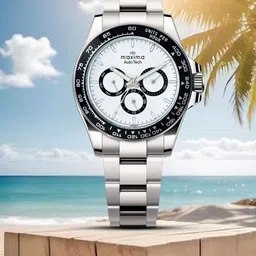 maxima Men Brass Dial & Stainless Steel Bracelet Style Straps Analogue Multi Function Watch 70750CMGI-picture-43