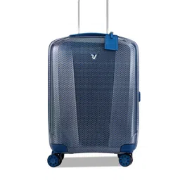 RONCATO Blue Textured Hard-Sided Water Resistant Cabin Trolley Suitcase-image-85