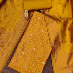 KALINI Unstitched Dress Material-33