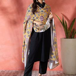 InWeave Women Paisley Printed Velvet Shawl-picture-48