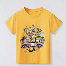 LULU & SKY Boys Graphic Printed Regular Fit T-shirt-image-38