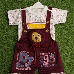 BAESD Printed Dungarees With T-Shirt-image-34