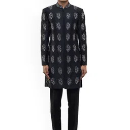 SDS By Kushal Shah Embroidered Sherwani Set-image-93