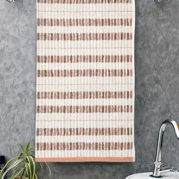 Home Fresh Beige & Off White Striped Pure Cotton 450 GSM Bath Towel-image-66