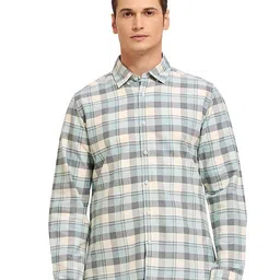 Mast & Harbour Men Comfort Tartan Checks Opaque Checked Casual Shirt-image-91